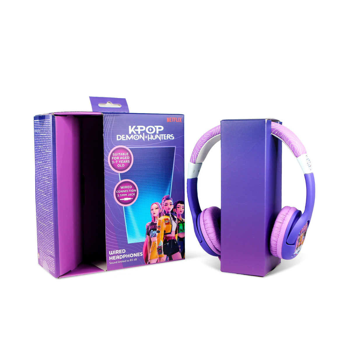 KPop Demon Hunters HUNTR/X Junior Kids Wired Headphones – Purple