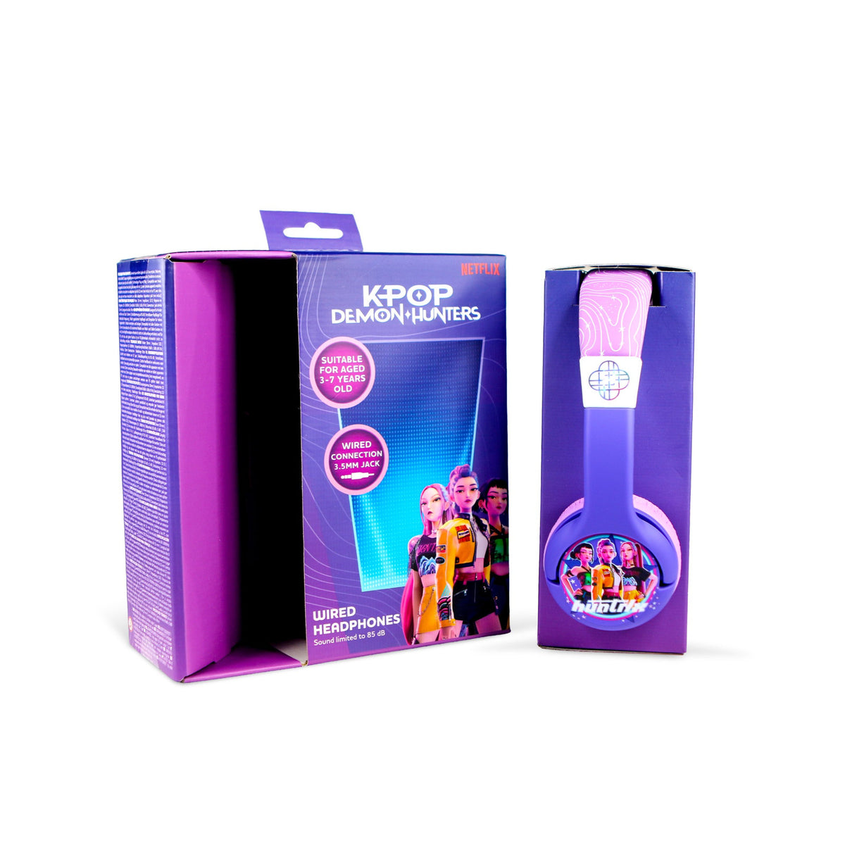 KPop Demon Hunters HUNTR/X Junior Kids Wired Headphones – Purple
