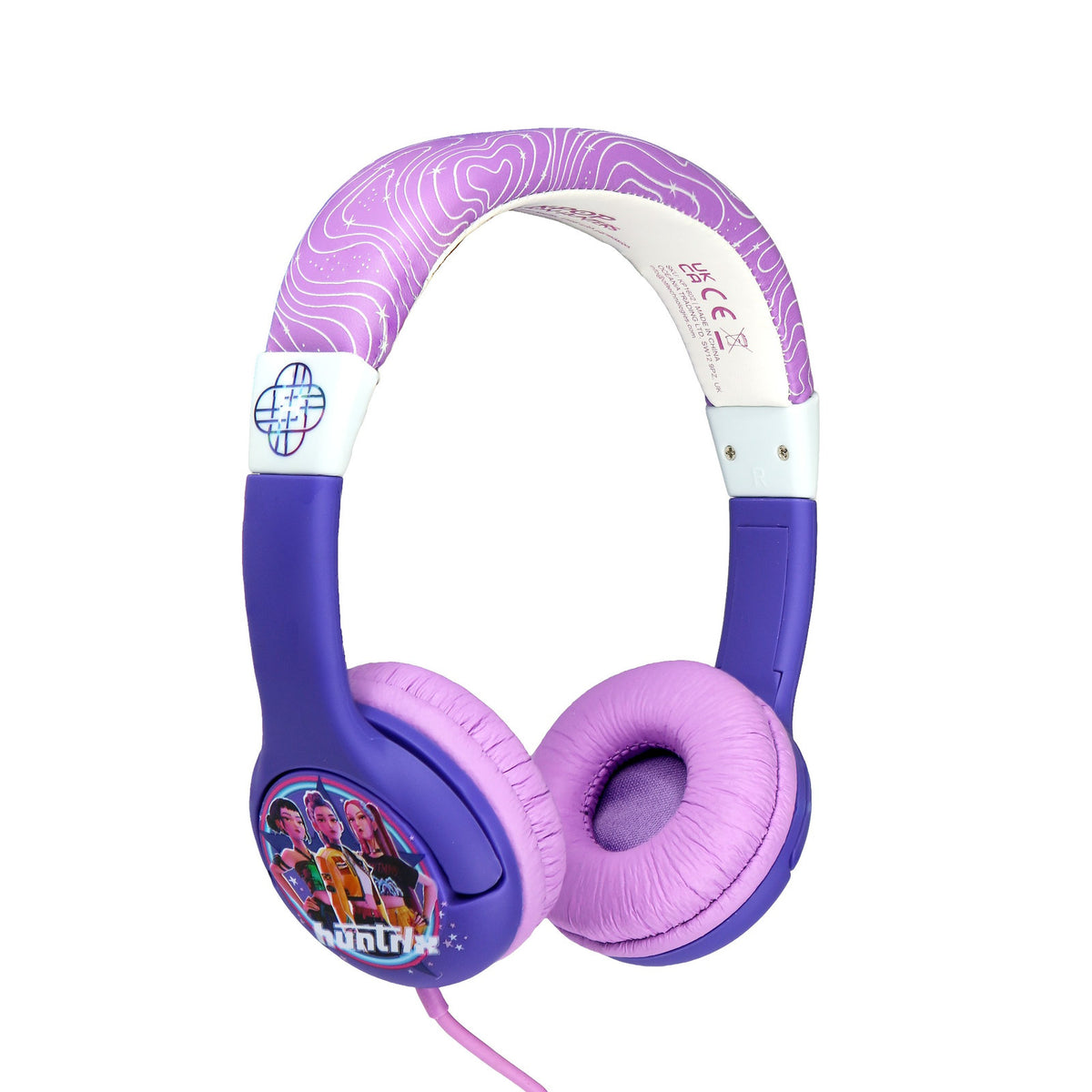 KPop Demon Hunters HUNTR/X Junior Kids Wired Headphones – Purple