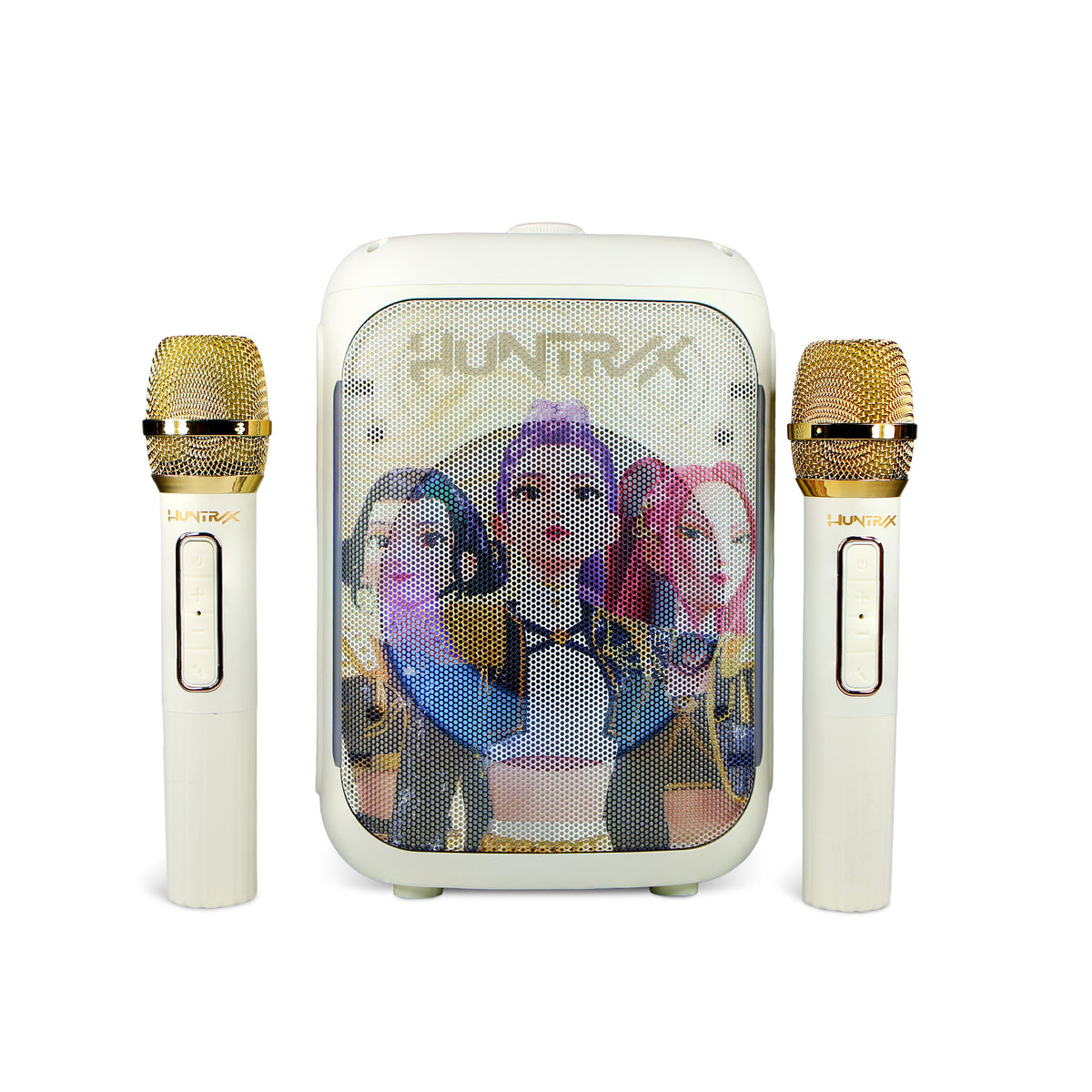 KPop Demon Hunters Huntr/X Golden PopSing Party Karaoke Set with 2 Wireless Microphones