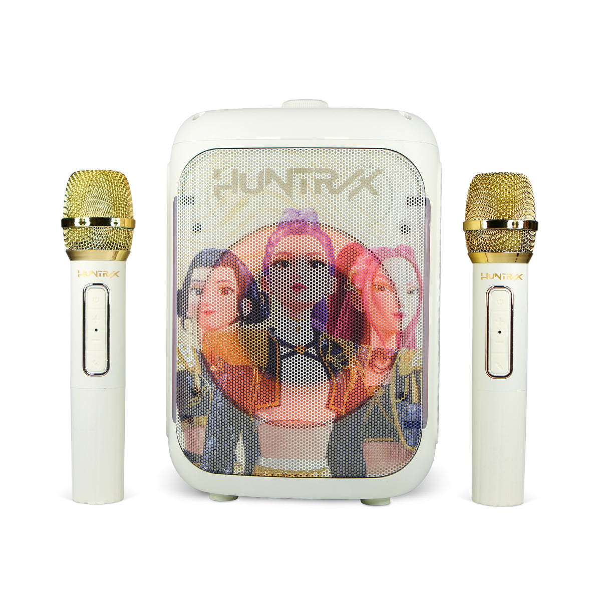 KPop Demon Hunters Huntr/X Golden PopSing Party Karaoke Set with 2 Wireless Microphones