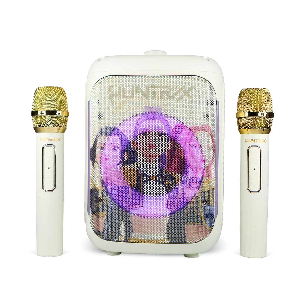 KPop Demon Hunters Huntr/X Golden PopSing Party Karaoke Set with 2 Wireless Microphones