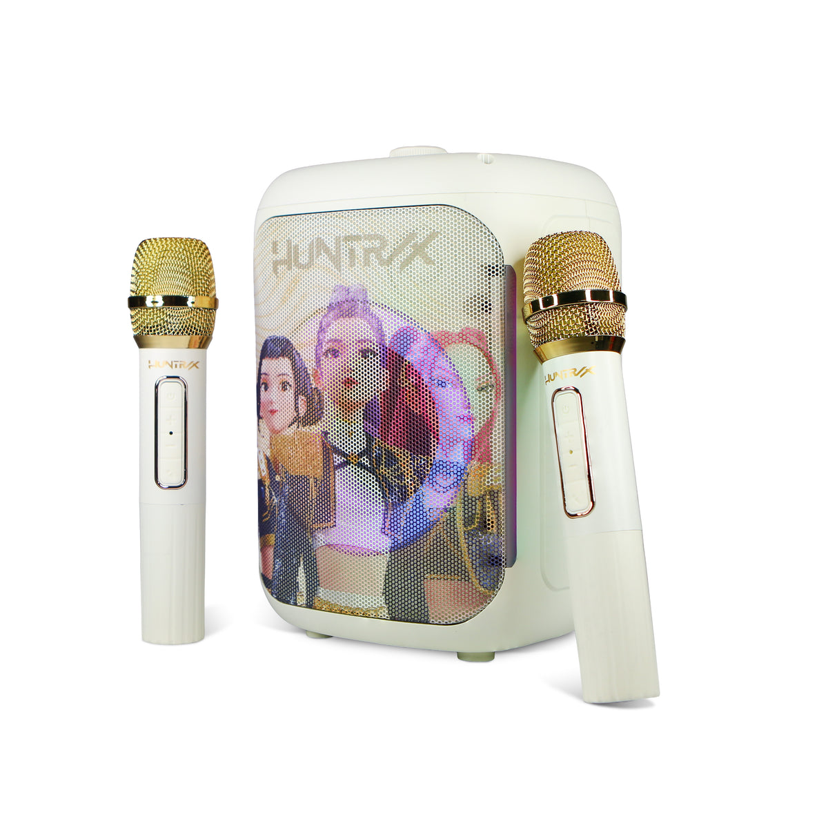KPop Demon Hunters Huntr/X Golden PopSing Party Karaoke Set with 2 Wireless Microphones