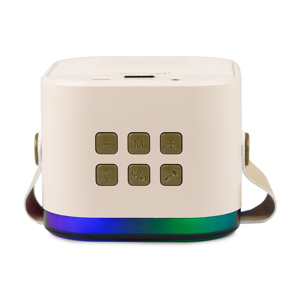 KPop Demon Hunters HUNTR/X Golden LED Wireless Karaoke Speaker Set with 2 Microphones – Cream