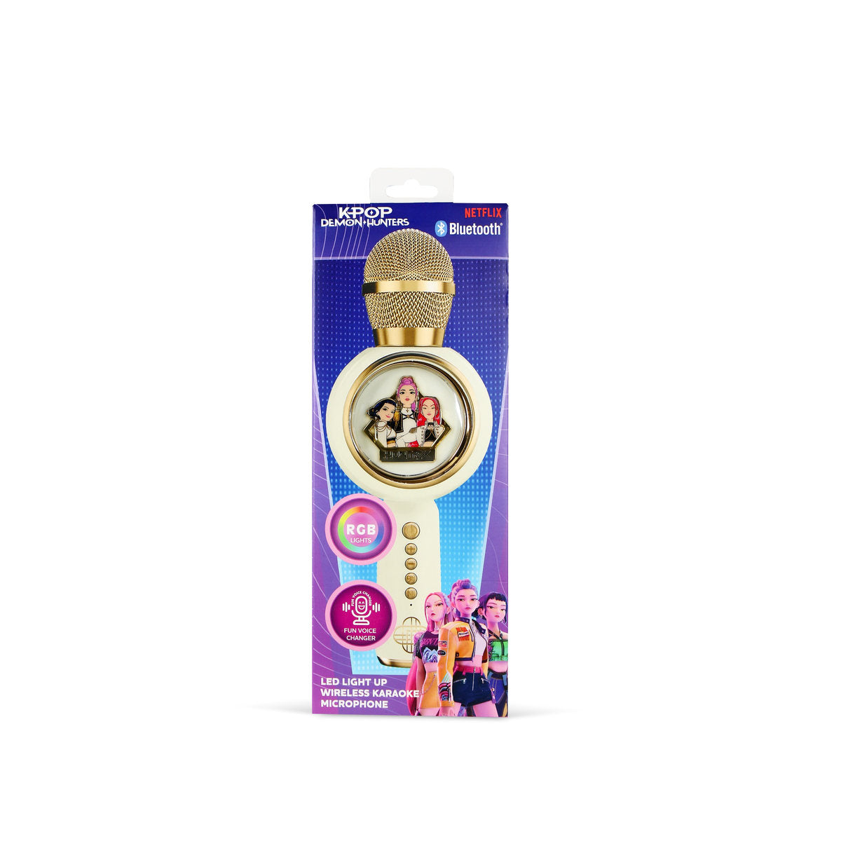 K-Pop Demon Hunters Golden PopSing LED Karaoke Microphone