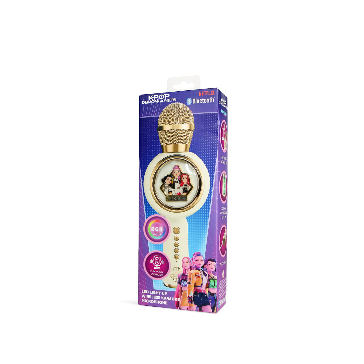 K-Pop Demon Hunters Golden PopSing LED Karaoke Microphone