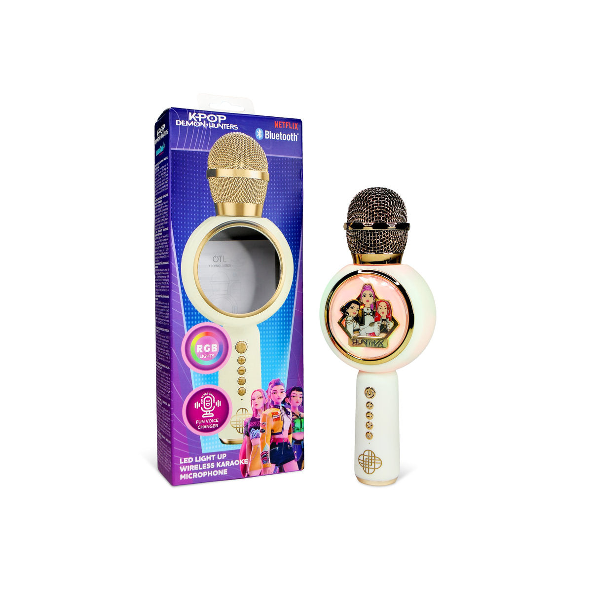 K-Pop Demon Hunters Golden PopSing LED Karaoke Microphone
