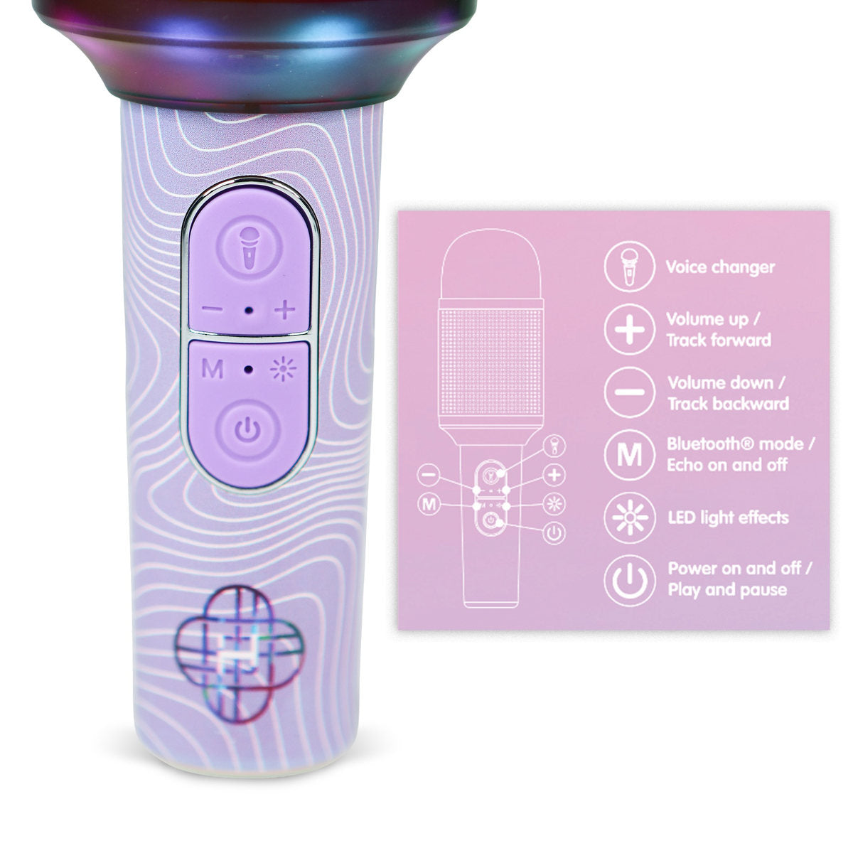 K-Pop Demon Hunters HUNTR/X PopSing KP9 LED Wireless Karaoke Microphone