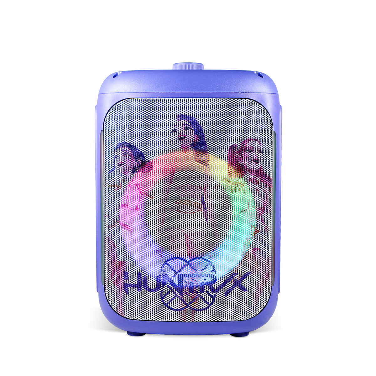KPop Demon Hunters HUNTR/X PopSing Party Karaoke Set with 2 Wireless Microphones – Purple