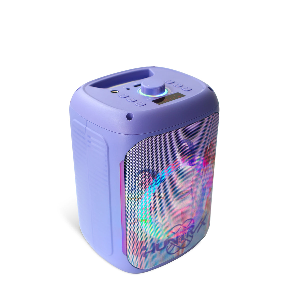 KPop Demon Hunters HUNTR/X PopSing Party Karaoke Set with 2 Wireless Microphones – Purple