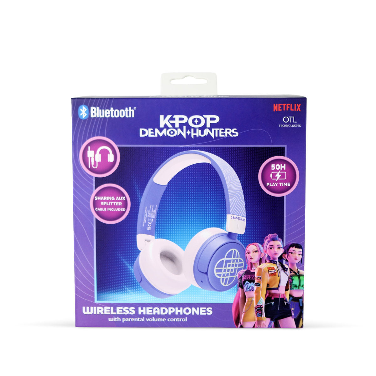 K-Pop Demon Hunters HUNTR/X Logo Kids Wireless Headphones