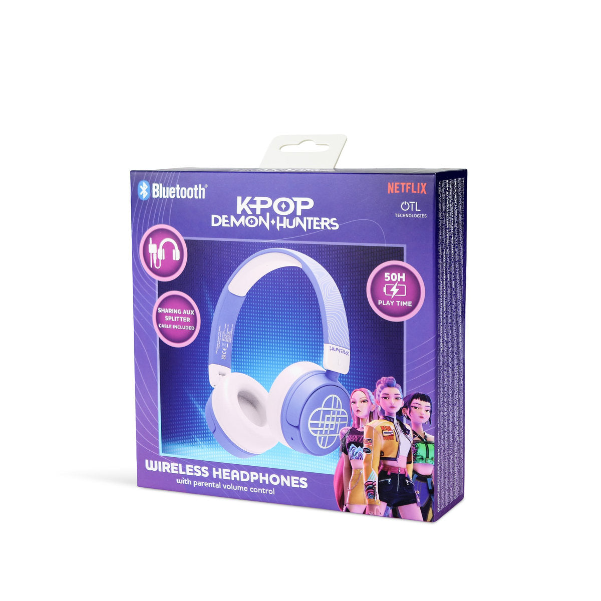 K-Pop Demon Hunters HUNTR/X Logo Kids Wireless Headphones