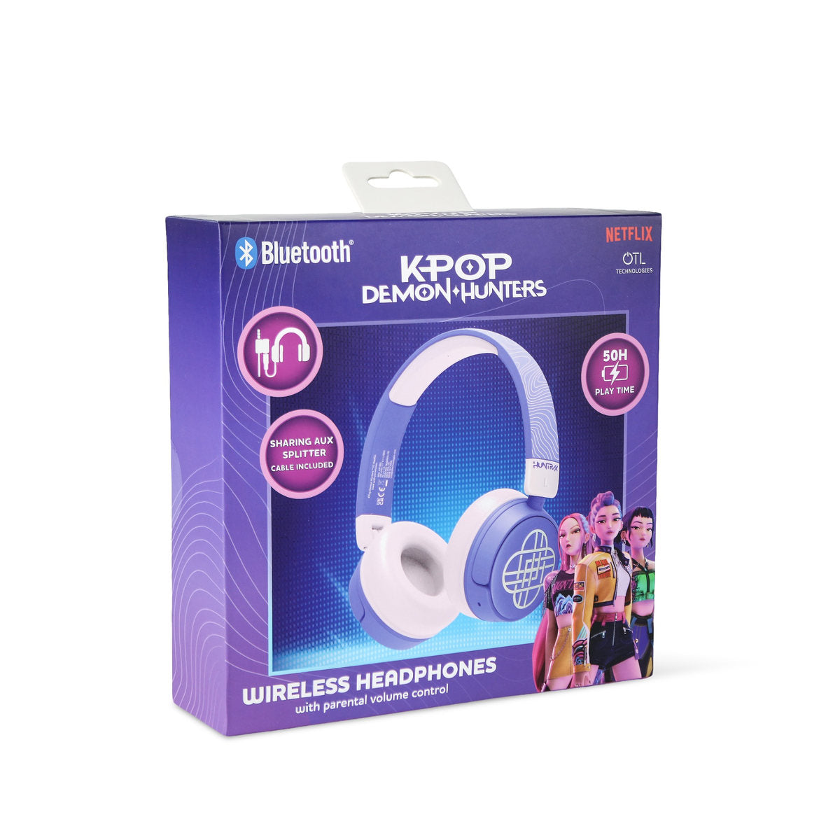 K-Pop Demon Hunters HUNTR/X Logo Kids Wireless Headphones