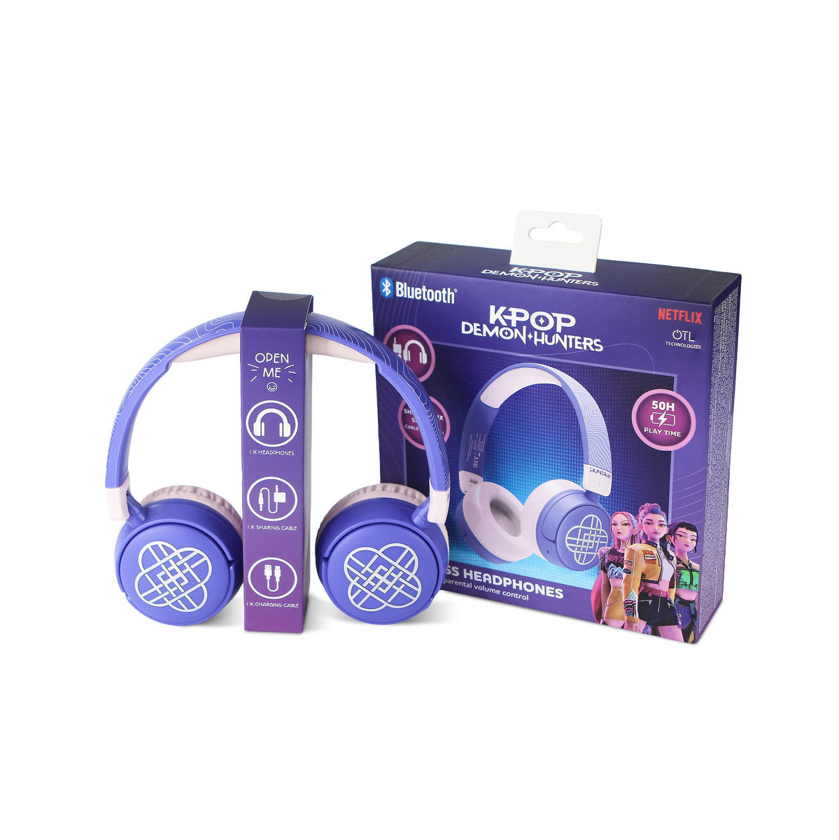 K-Pop Demon Hunters HUNTR/X Logo Kids Wireless Headphones