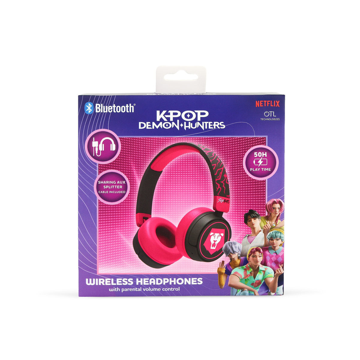 K-Pop Demon Hunters Saja Boys Kids Wireless Headphones