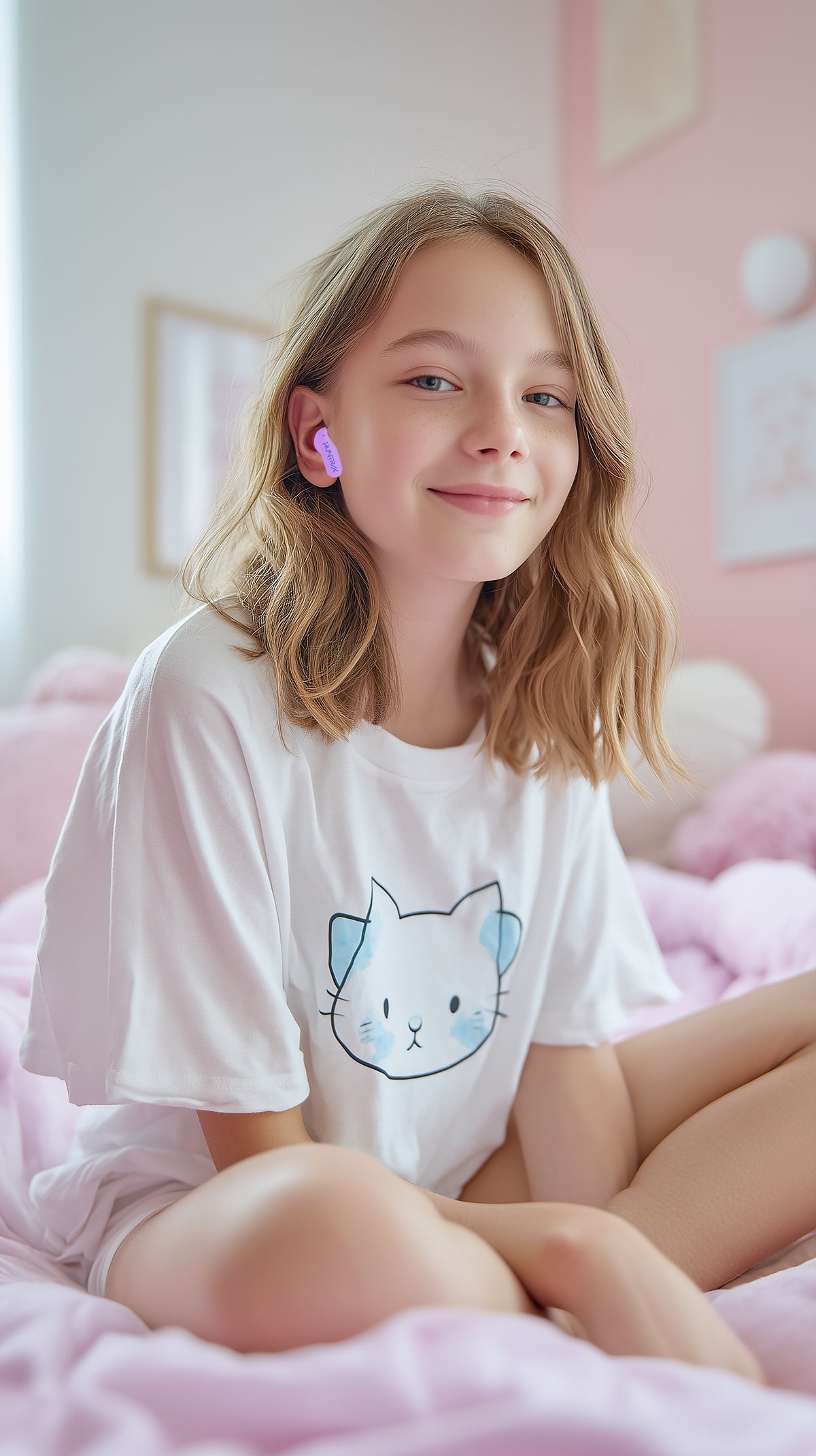 KPop Demon Hunters HUNTR/X Slide TWS Wireless Earphones – Purple