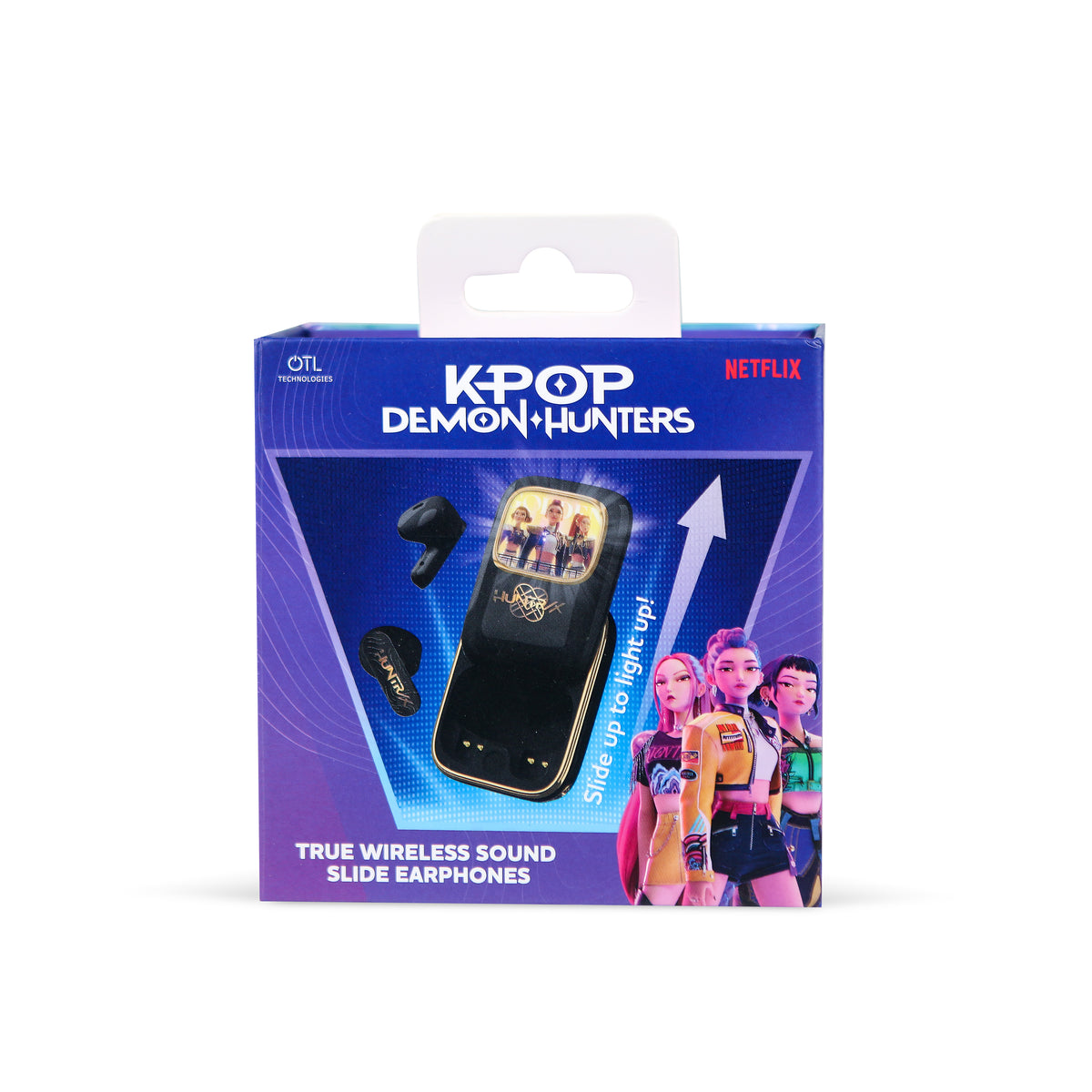 KPop Demon Hunters HUNTR/X Slide TWS Wireless Earphones – Black