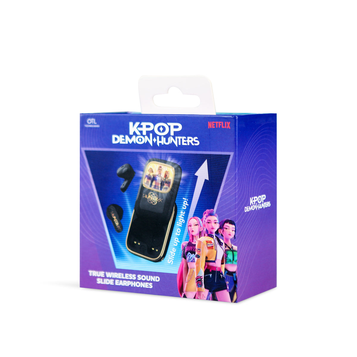 KPop Demon Hunters HUNTR/X Slide TWS Wireless Earphones – Black