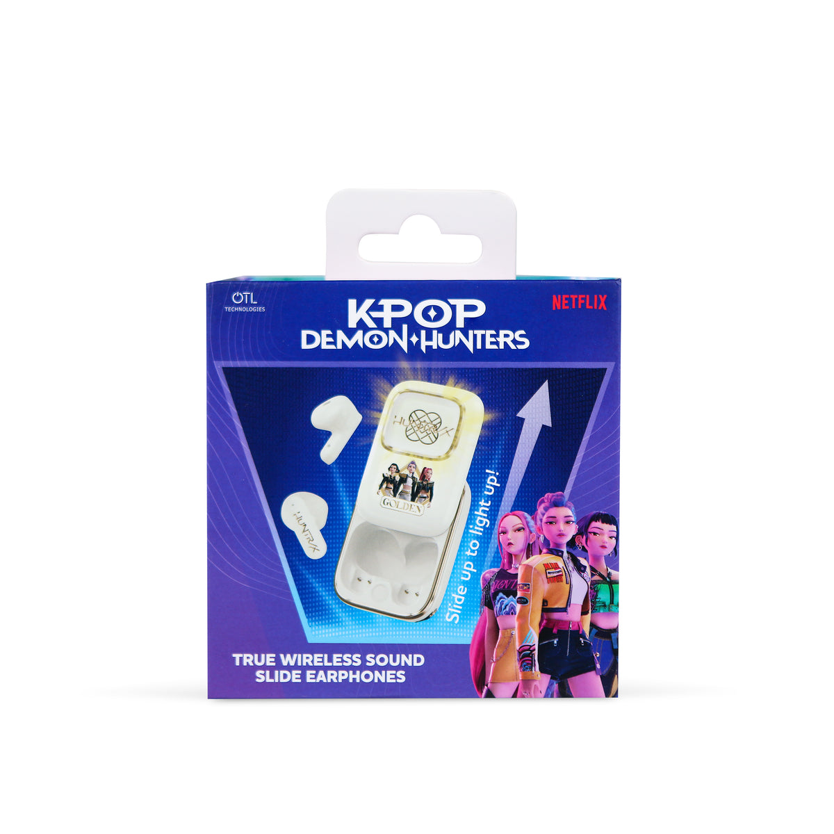 KPop Demon Hunters Golden HUNTR/X Slide TWS Wireless Earphones – Cream