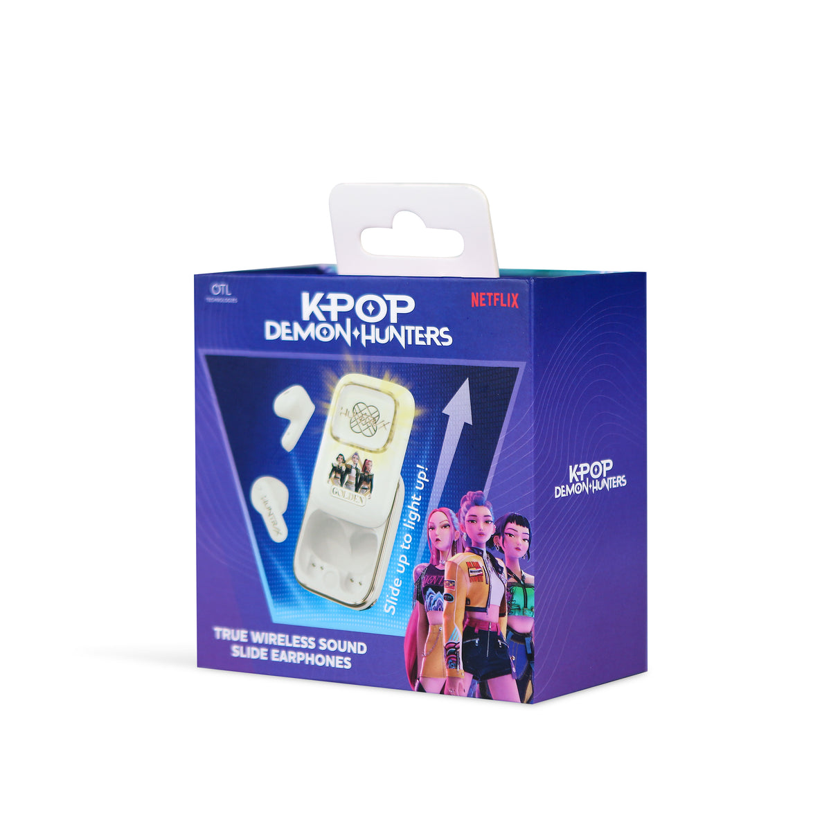 KPop Demon Hunters Golden HUNTR/X Slide TWS Wireless Earphones – Cream