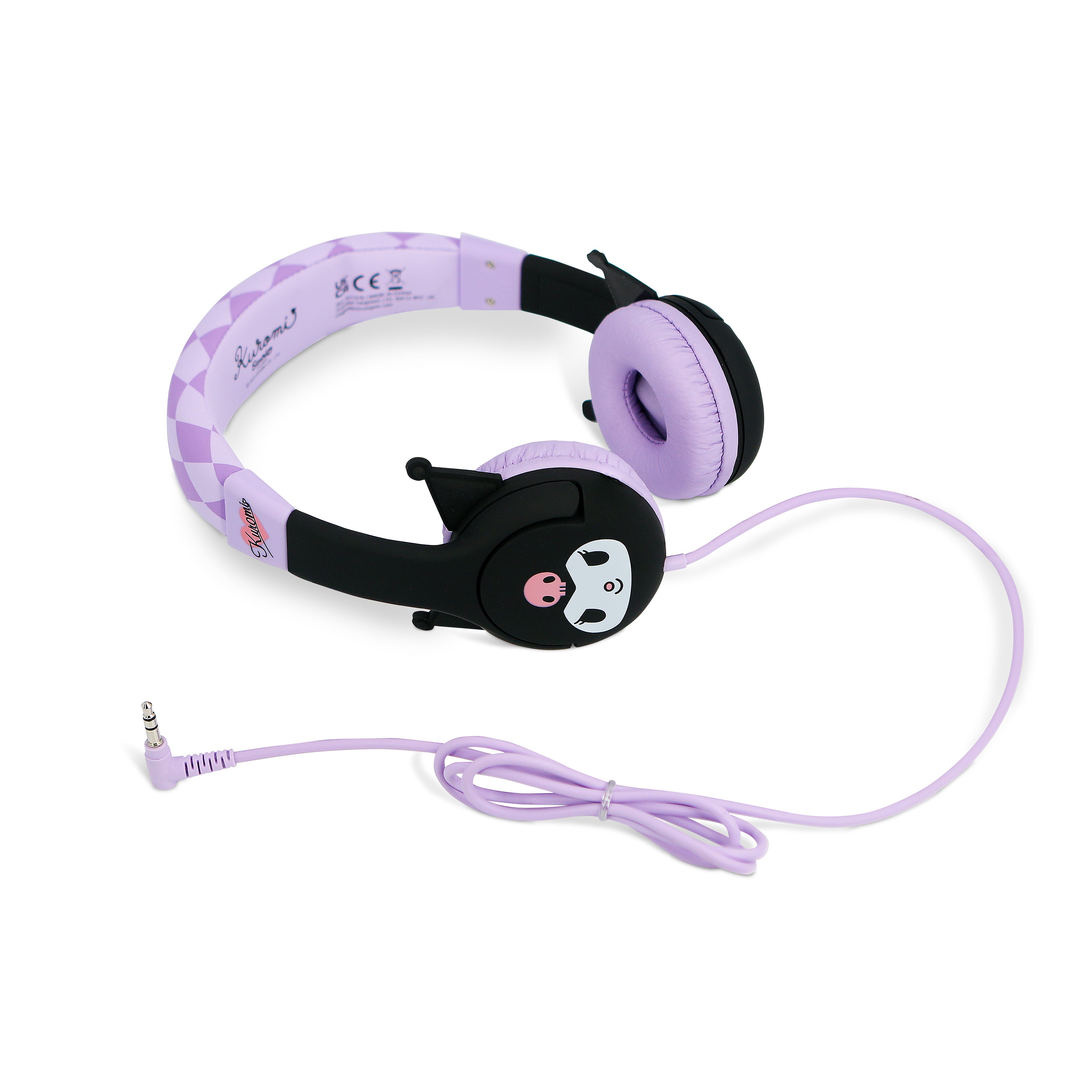 Kuromi Kids Wired Headphones with Ears