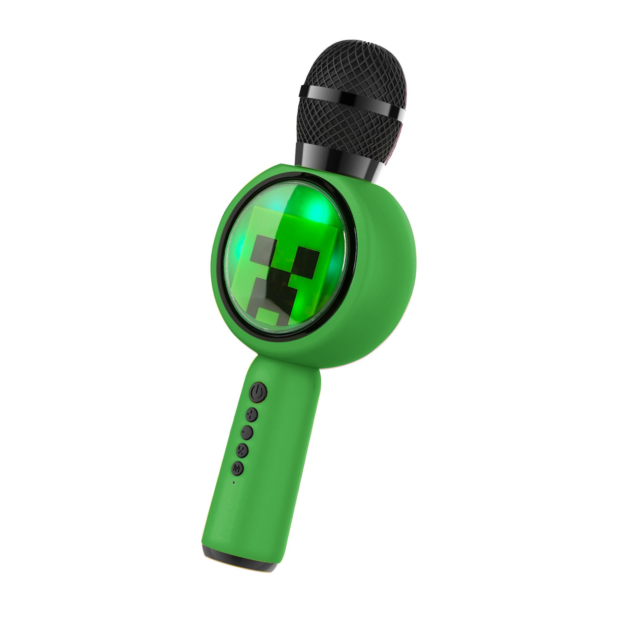 Minecraft Creeper PopSing LED Light Up Wireless Karaoke Microphone