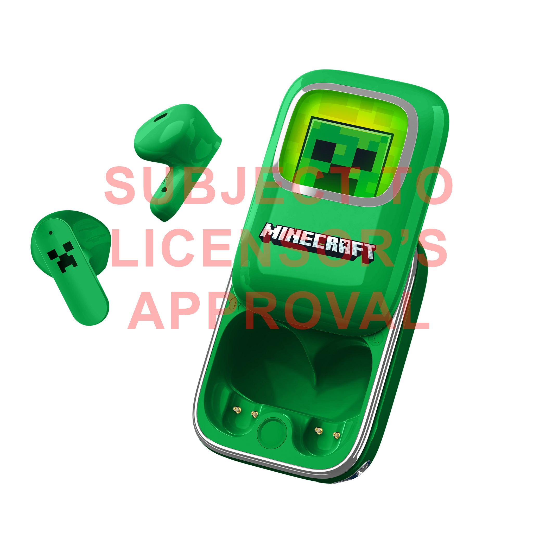 Minecraft Creeper Slide TWS Earphones - Green