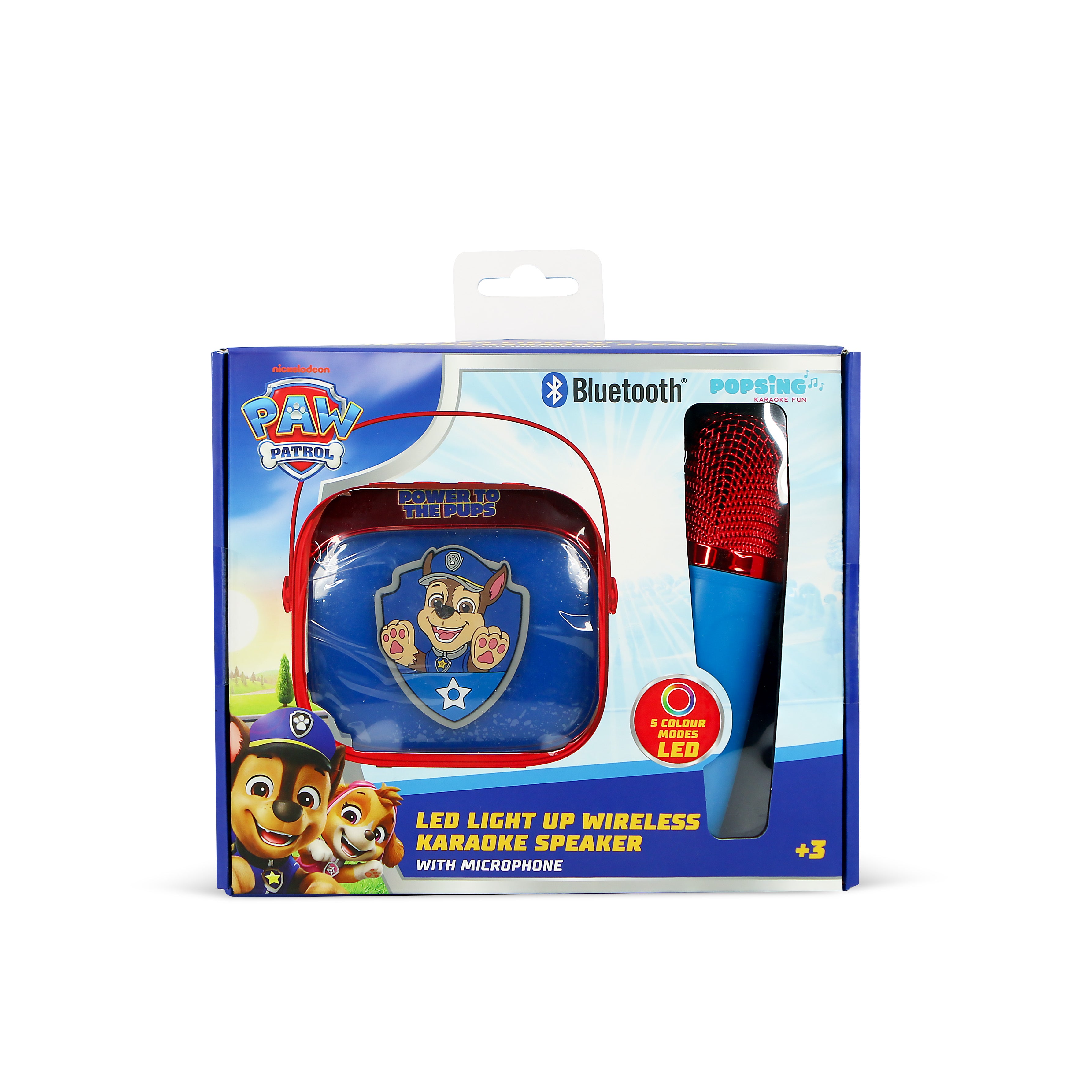 PAW Patrol PopSing LED Light-Up Wireless Karaoke Speaker & Microphone