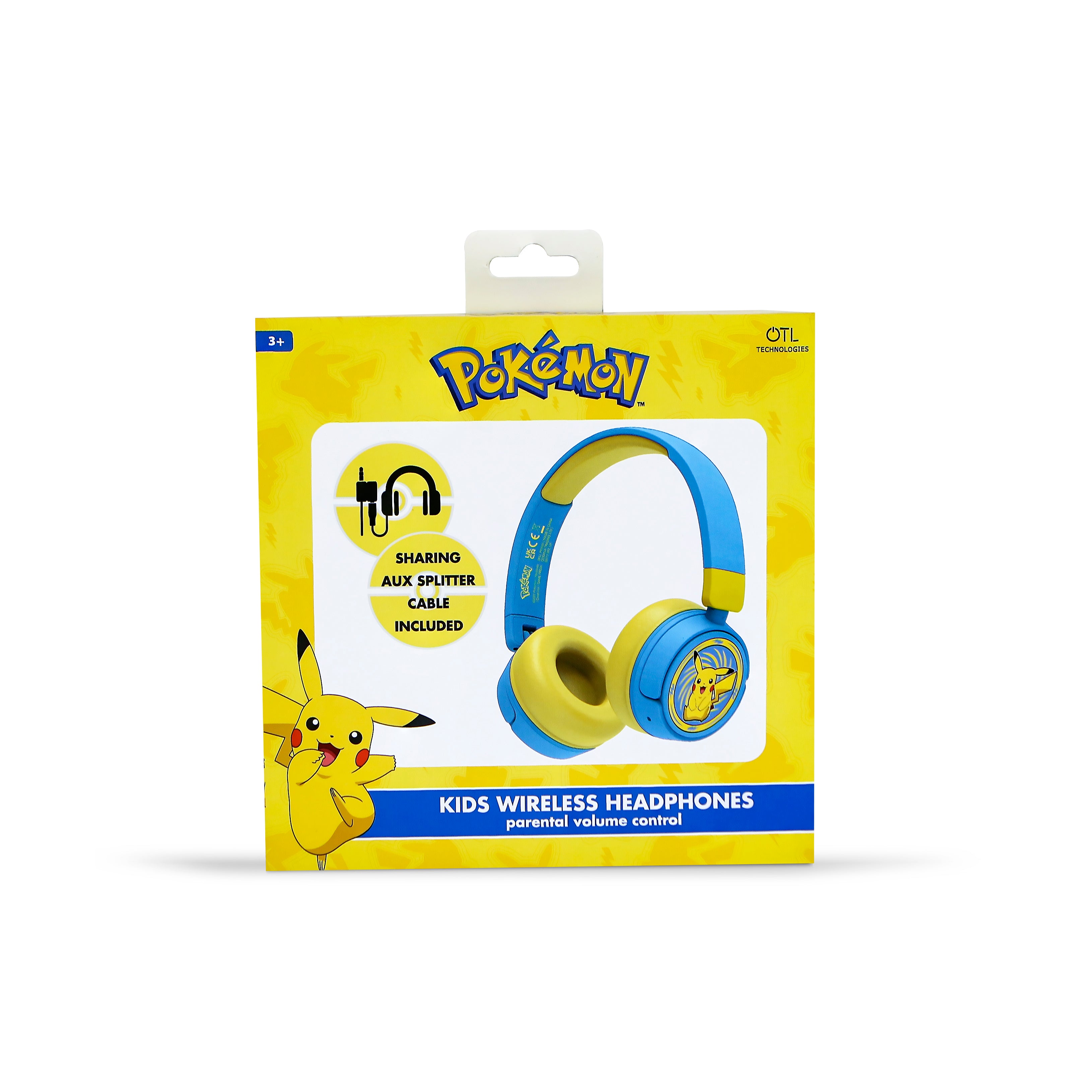 Pokemon Pikachu Wireless Headphones - Blue