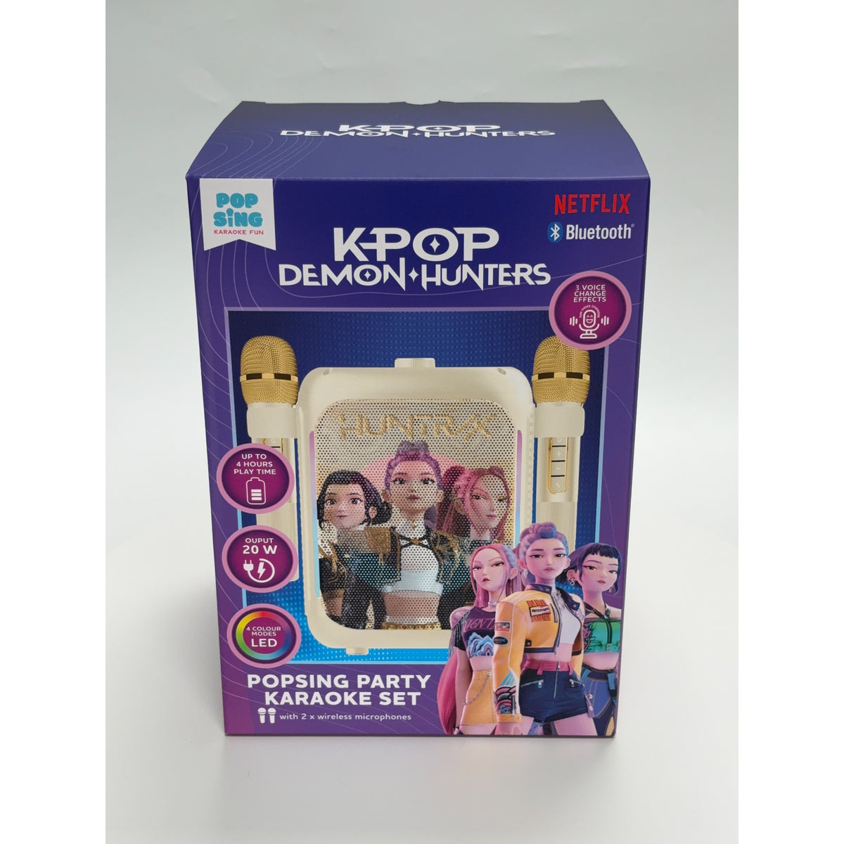 KPop Demon Hunters Huntr/X Golden PopSing Party Karaoke Set with 2 Wireless Microphones