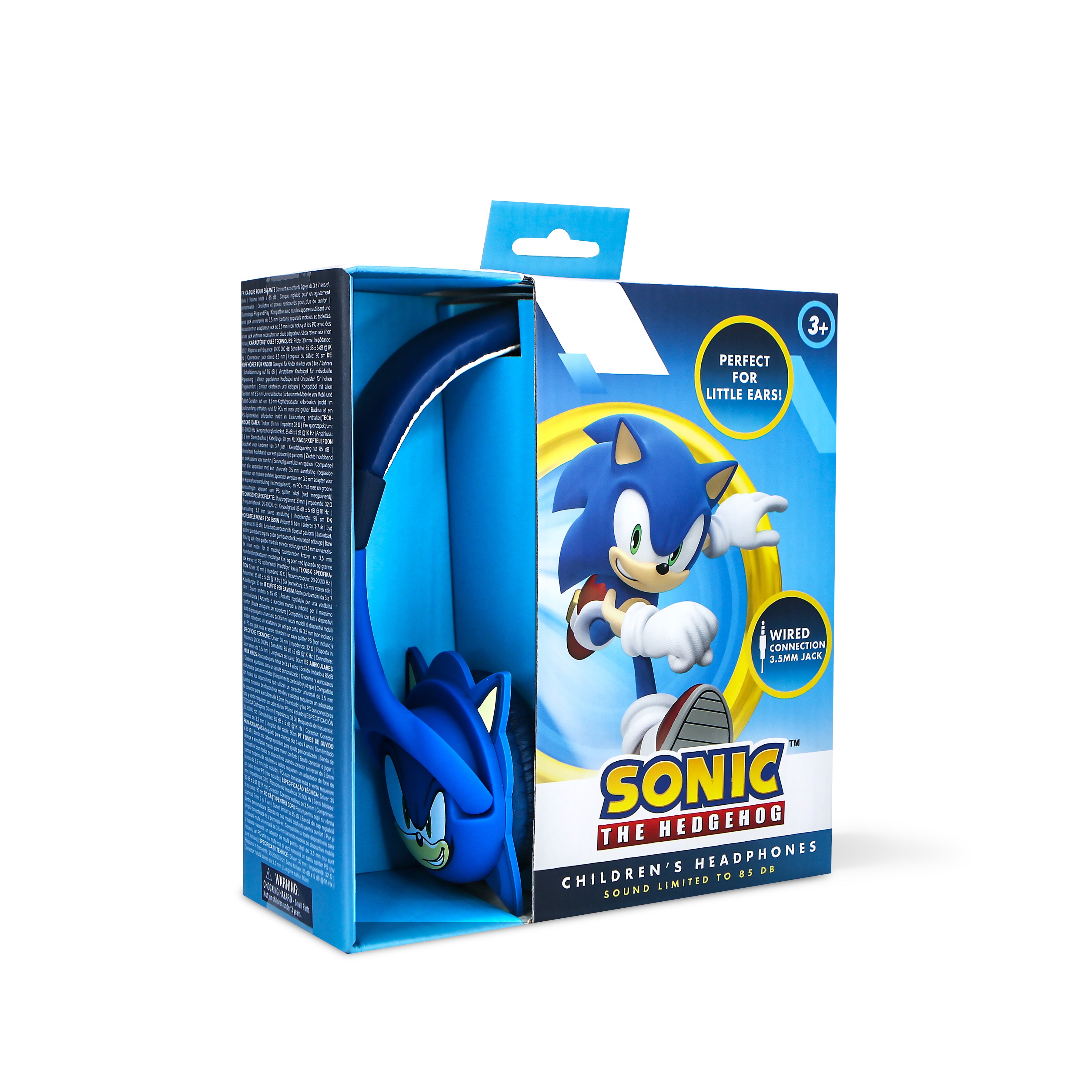 Sonic the Hedgehog with Ears Kids Wired Headphones