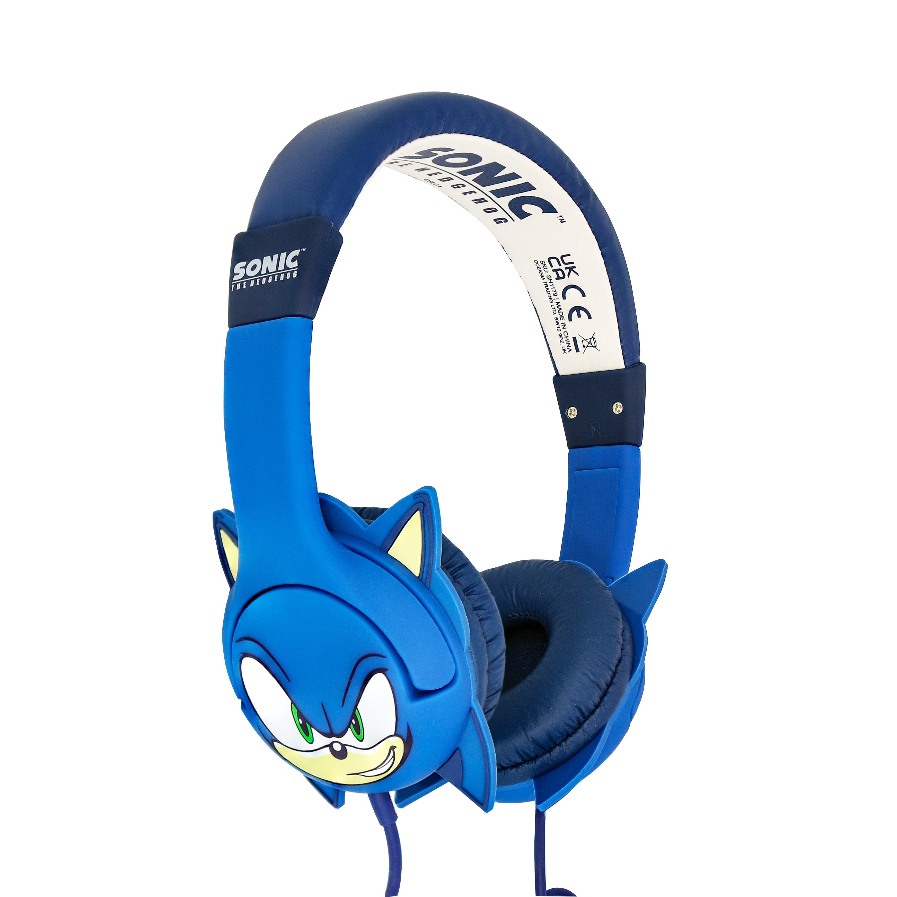 Sonic the Hedgehog with Ears Kids Wired Headphones - childrensheadphones.co.uk