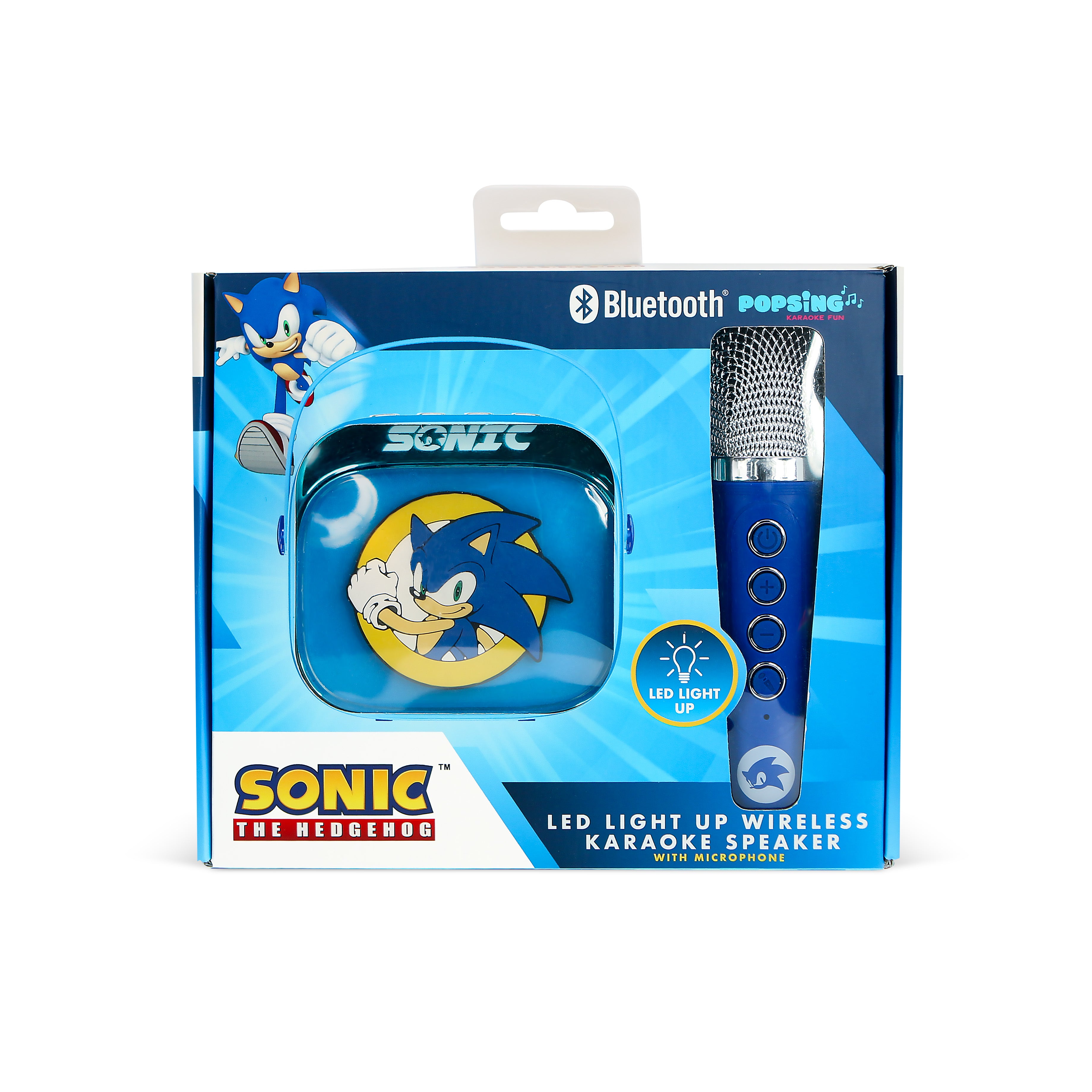 Sonic the Hedgehog PopSing LED Light-Up Wireless Karaoke Speaker & Microphone