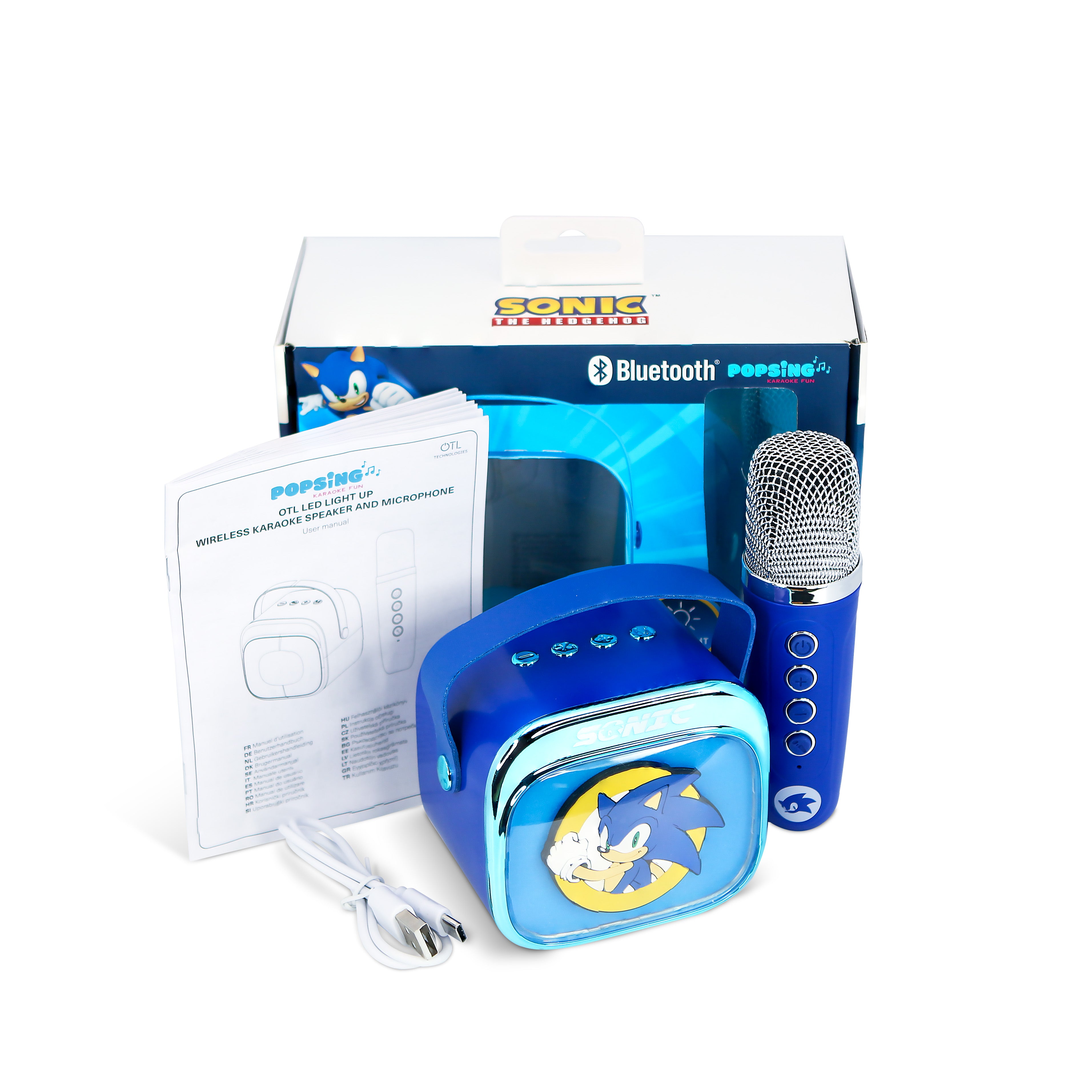 Sonic the Hedgehog PopSing LED Light-Up Wireless Karaoke Speaker & Microphone