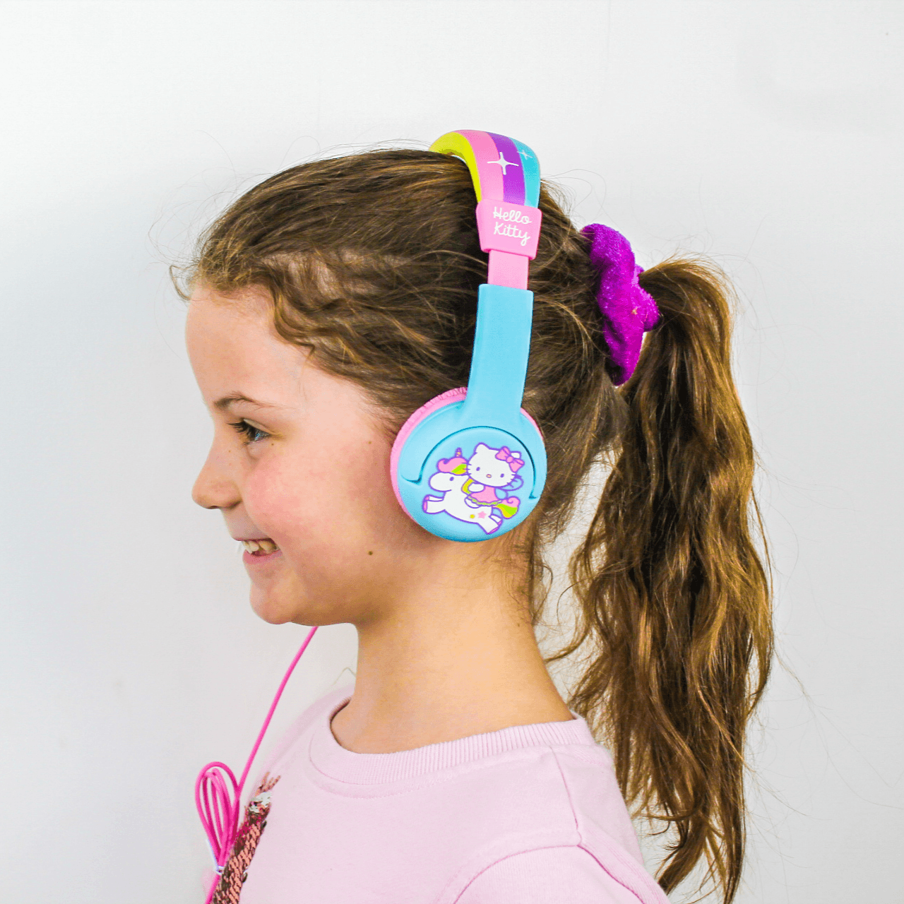 Hello Kitty Rainbow Unicorn Kids Headphones - childrensheadphones.co.uk