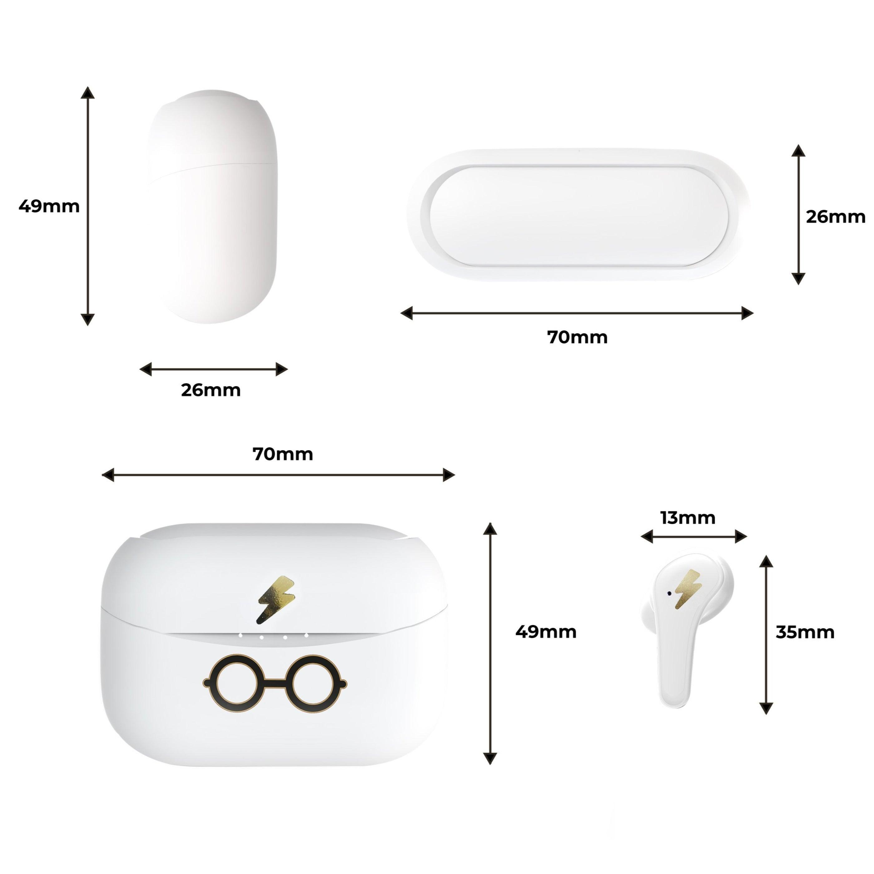 Harry Potter TWS Earphones White - childrensheadphones.co.uk