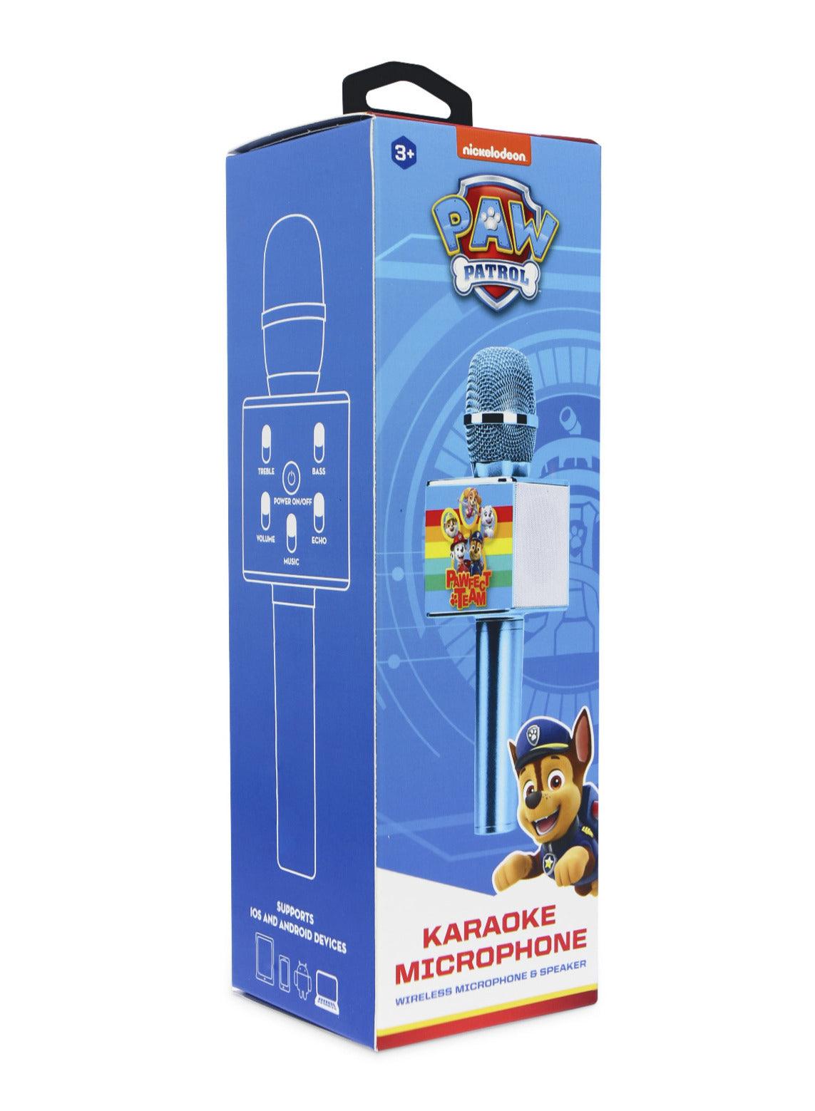PAW Patrol Wireless Karaoke Microphone Blue - childrensheadphones.co.uk