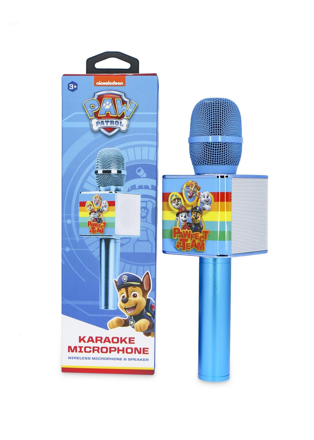 PAW Patrol Wireless Karaoke Microphone Blue - childrensheadphones.co.uk