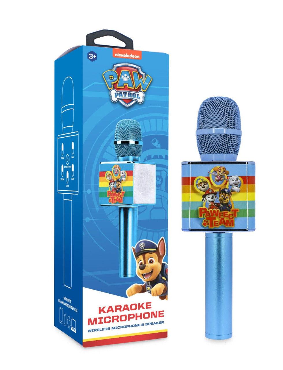 PAW Patrol Wireless Karaoke Microphone Blue - childrensheadphones.co.uk