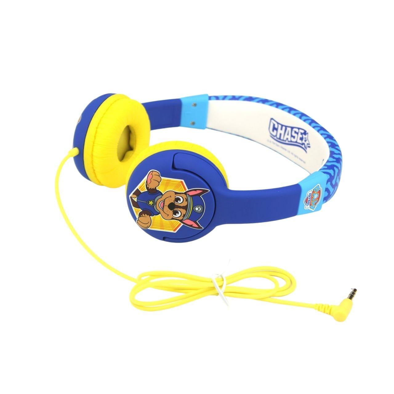 PAW Patrol Chase Blue Kids Headphones - childrensheadphones.co.uk