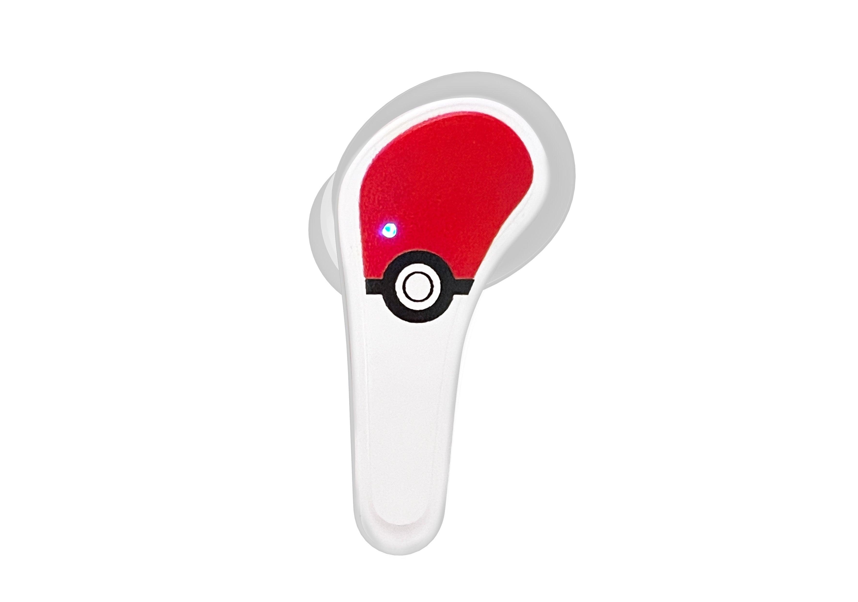 Pokemon Pokeball TWS Earphones White - childrensheadphones.co.uk
