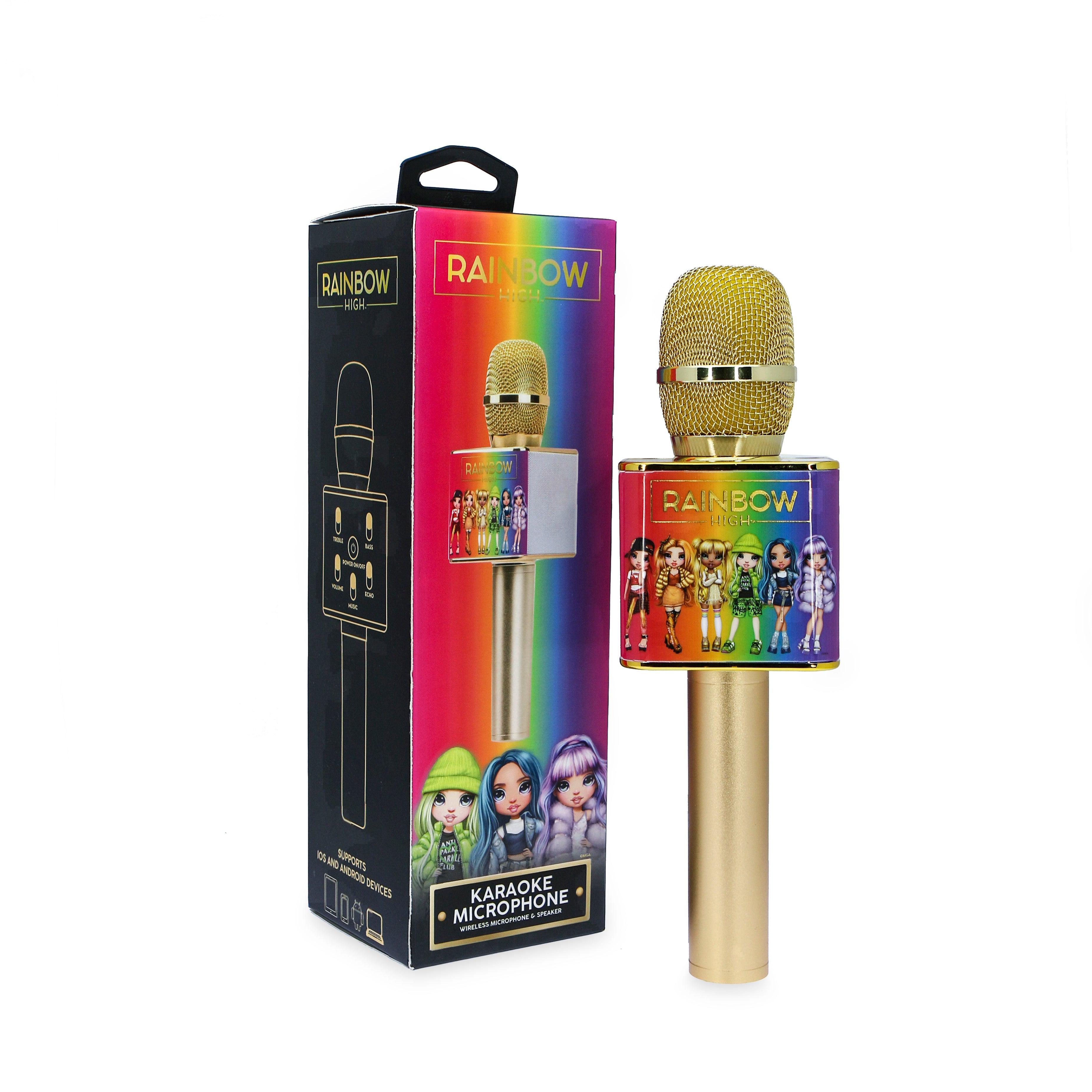 Rainbow High Wireless Karaoke Microphone Gold - childrensheadphones.co.uk